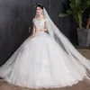 肩のドレスからその他のウェディングドレス2022ライトアップリケパールレースファッション卸売シンプルな花嫁ベスティドスデヴィア