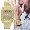 Armbandsur 2022 Analog kvartsstålklockor Top Ladies Diamond Clock Womens Crystal Wrist Watch for Unisex Gift