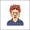 Alfinetes Broches Pintor de Jóias Artista Mexicano Pins Esmaltados Para Mulheres Decoração de Metal Broche Saco Botão Lapel Pin Homens Broche Presente Drop Delive