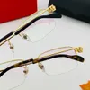 Optiska glasögon för män och kvinnor Retro 0262 Stil Anti-Blue Light Lenses formade plattor halvram