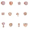 Charms di perline sciolte in argento sterling 925 di alta qualità con perline fai-da-te Lady Designer Original Fit Pandora Bracciali Ciondolo Gioielli in oro rosa Regali di moda per le donne