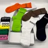 Chaussettes Hommes Femmes Mode Bas Sport Coton Broderie Tendance Hip Hop Coton 5 Paires Boîte Bas Hommes