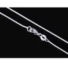 1mm 16 ~ 30inch 925 Sterling Silver Snake Chain Halsband 925 Stämplade ormhalsband för kvinnor Mode Smycken Billiga rabatt 1 st