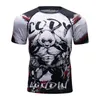 Herr t-shirts anpassad högkvalitativ design sublimering tryckt kort ärm Rashguard spandex män bjj mma rash cuarmen's