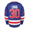 CeoC202 Mens 17 Jack O'Callahan 1980 Team Hockey Jersey 21 Mike Eruzione 30 Jim Craig Miracle On Alternate Year Vintage Jersey