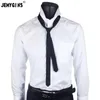 Mens Tie 100 Silk Pure Black 5cm Skinny Slim High Quality Classic Business Casual Party Wedding