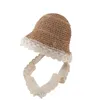Renda Anakanak Panama Topi untuk Anak Perempuan Jerami Bayi Musim Panas Anak Berjemur Topi untuk Anak Perempuan Pantai Bayi Gadis Cap 1 Pc 220611
