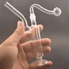 10 mm Hembra Quemador de aceite de vidrio Bong Tubos de agua Reciclador Plataformas petroleras Bongs Pequeño cenicero Cachimba Embriagador Pipa para fumar con tubos de quemador de aceite