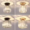 Lâmpadas pendentes simples e modernas corredor de lâmpada de lâmpada de cristal Cristal teto nórdico Luxo de luxo de luxo hall de varanda criativa lampenda