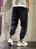 Primavera verão Multi-Pockets Fita Pants de carga Homem Hip Hop Streetwear Black Joggers Male calças casuais respiráveis ​​G220507