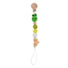 丸い編み綿のかぎ針編みの木製ビーズボールdiy装飾のためのベビーテザージュエリーネックレスのおもちゃ
