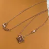 Personality Chic Square Pendant Necklaces Thin Chain Diamond Necklace Simple All Match Unisex Necklaces