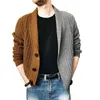 Sweter ciepłe kamizelkę swobodną odzież dzianin z długim rękawem Kurtka z szwy kamizelka Sweter odzież wierzchnia L220801