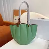 Faltbare Shell Tragetaschen Frauen Falten Prozess Handtasche Schulter Leder Designer Marke Umhängetasche Weibliche Eimer 230104