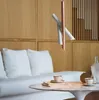 Tubes Pendant Light Creative Personality Designer Modern Simple Lamp Rose Gold Study Office Table Restaurang