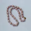 Splendida collana perla multi-viola da 10 mm in acqua dolce