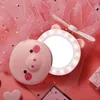 Handverktyg 3-i-1 Söt Piggy Cosmetic Mirror Fan LED-ljus USB-uppladdningsbar inomhusmakeup speglar fans med lätta fällbara fickspeglar inventering grossist