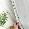 Tende tende mrtrees linee colorate strisce tende a trasparente per camera da letto soggiorno cucina semi voile tra trattamenti per la casa decorazione