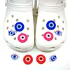  50pcs / set Texas evil eyes juguetes de peluche croc JIBZ 2D Plástico blando moda dibujos animados Zapato encantos accesorios Decoraciones zuecos zapatos Hebillas adornos niños Sandalias