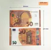 2022 Prop Para Oyuncak Dolar Euros 10 20 50 100 200 500 Hatıra Sahte Notlar Çocuklar İçin Oyuncak Noel Hediyeleri veya Video Film 100 PCS/PACK