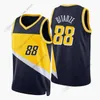 Maillots de basket-ball Maillots de basket-ball imprimés sur mesure 2022 New City Basketball Jerseys 26 Lamb 28 Sykes 32 Taylor 33 Turner 88 Bitadze Blanc Noir Jaune Haut