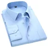 Chemise en coton blanc hommes marque à manches longues mâle boutonné chemises habillées solide affaires décontracté coupe ajustée travail Camisa GT01 220401