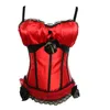 Bustiers Corsets Black Corset Burlesque Vintage Costumes Floral Lace Up Strap 란제리 여성 지나치게 몸 모양 Corsetsbustiers