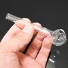 Cachimbo de vidro transparente Queima de unhas de óleo Cachimbos enormes Óculos Queimador de óleo Espesso Transparente Grandes tubos para fumar WH0579