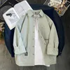 Men's Casual Shirts For Men 2022 Fashion Spring Summer Single-breasted Turn-down Collars Tops Streetwear Mens ClothesMen's