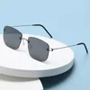 نظارة شمسية مصممة نظارة شمسية فاخرة أزياء أنيقة شاطئ الشاطئ القيادة مستطيلات الشمس بلا نظارة UV400