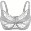 BRAS Kvinnors rena spets underwire -behå Unlined Minimizer Plus Size Lingerie 75 80 85 90 95 100 105 110 115 120 B C D E F G H BHBRAS