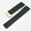 Bracelets de montre 22mm 24mm Bande de ventilation noire pour TAG CARRERA Bracelet en caoutchouc de silicone étanche Bracelet Ceinture