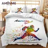 AHSNME Running man Juego de cama con estampado de funda nórdica para King Size Market se puede personalizar con patrón de ropa de cama jogo de cama Funda nórdica 220616