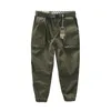 Autumn Winter Men Cargo Pants Cotton Male Patchwork Big Pockets Casual Mid Waist Loose Fit Trouser GA-Z313 220330