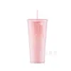 Starbucks 2022 new cherry blossom season powder durian bird singing flower fragrance 710m plastic straw water cup net red pop
