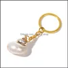 Porte-clés bijoux bohême coquille porte-clés pour femmes sac à main pendentif support de voiture conque porte-clés accessoires plage Souvenir cadeau Dhker