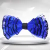 Pajaritas de plumas para hombres Bowtie British Self Tie Elegante boda Cravat Necktie Collar Neck Cravate Pour Homme