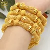 4 piezas/lote de brazaletes de oro indio brazaletes para mujeres joyas africanas dubai accessoros de dubai 24k chapado en oro 220702