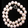 Fashion Pretty 10 mm Pink South Sea Round Shell Peads Collar 18 pulgadas