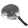 Kobach Kitchen wok 32 cm nonstick pan rostfritt stål honungskaka dubbel mönster stek med lock 220423