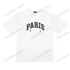 22SS Erkek Kadın Tasarımcılar Tişörtler Tee Paris Mektup Baskı Kısa Kollu Müret