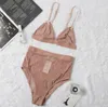 Projektant damskich litera drukowania strojów kąpielowych Bikini Szybkie brezyjnie projektanci Bikinis Lady Swimsuwar kąpiel strojów kąpielowych Seksowna letnia plaża wakacje Q51s#