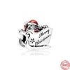 925 Silver Fit Pandora Stitch Bead Glitter Christmas Tree Tree Reindeer Snowman Sweet Home Charms Charm Charm Dears Dangl