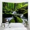 Nature Forest Waterfall Printing Wall Hanging 3d Digital Carpet Home Decoration J220804