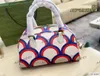 Totes Designer Trefoil Print Mini Duffle Bag Off Three White Stripes Crossbody Blue and Red Leather Luxury Sport Handle Bag Green and Red Web Inslocking G