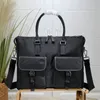 Galleria Saffiano lederen tas aktetas Driehoek Designer Classic Reylon Heren Black aktetassen Schoudertassen Computtassen Werk Laptop Nieuwe 5A-tassen