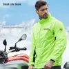 Waterproof Black Rain Coat Men Raincoat Rain Pants Suit UltraThin Male Adult Rain Poncho Electric Motorcycle Riding Gift Set 201202