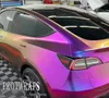 2022 Nieuwe eenhoorn tunnel ultra gloss chameleon shift vinyl wrap met luchtbel vrij met huisdier voering hd finish auto wikkel filmomslagen maat 1.52x18m 5x59ft roll