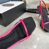 Designer Satin Platform High Heel Sandals Crystal Psmorded Rhinestone Dinner Shoes Stiletto Heel tofflor Ladies