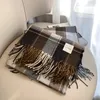 Luxury Plaid Scarf Winter Warm Cashmere Women Long Bandana Pashmina Foulard Female Scarves Tassel Shawl and Wraps Design